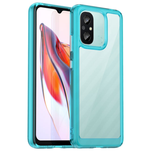 For Xiaomi Redmi 12C Colorful Series Acrylic + TPU Phone Case(Transparent Blue) - Xiaomi Cases by buy2fix | Online Shopping UK | buy2fix