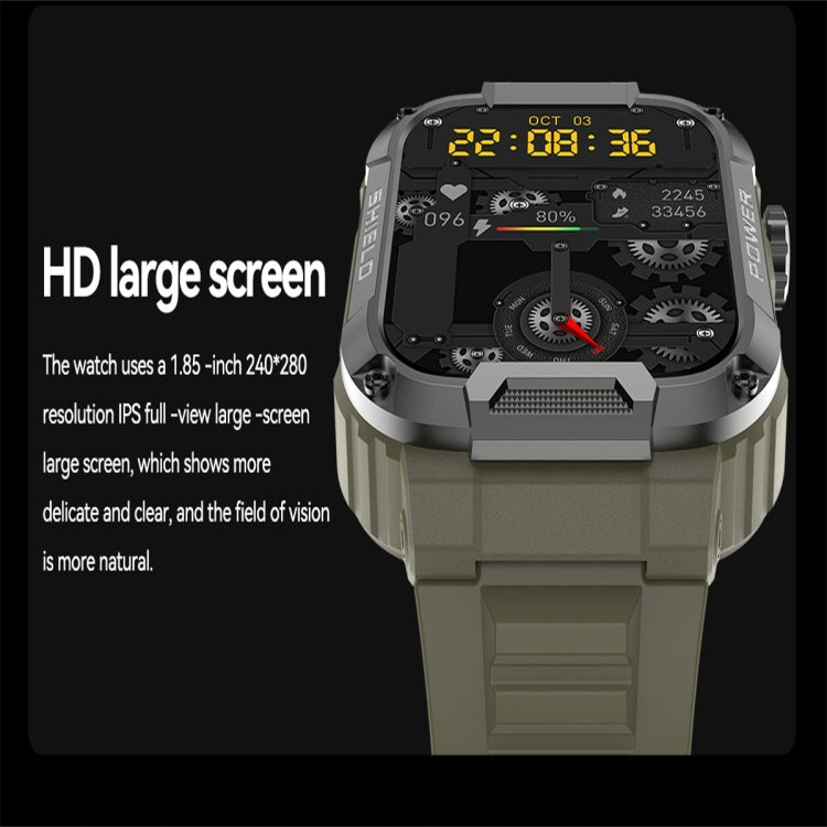 MK66 1.85 inch Color Screen Smart Watch,Support Heart Rate Monitoring / Blood Pressure Monitoring(Yellow) - Smart Wear by buy2fix | Online Shopping UK | buy2fix