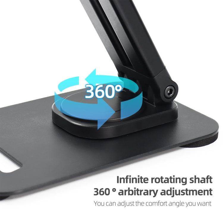 K29 Foldable Lazy Desk Mobile Phone Tablet Stand(Black) - Desktop Holder by buy2fix | Online Shopping UK | buy2fix