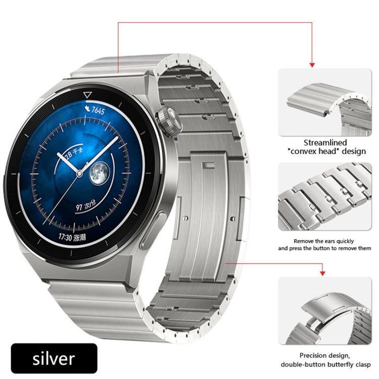 For Huawei Watch GT Runner Titanium Alloy Quick Release Watch Band(Silver) - Watch Bands by buy2fix | Online Shopping UK | buy2fix