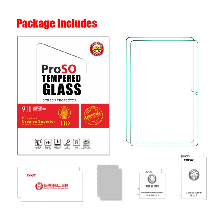 For Realme Pad 2 11.5 2pcs ENKAY Hat-Prince 0.33mm Explosion-proof Tempered Glass Film - Realme Tempered Glass by ENKAY | Online Shopping UK | buy2fix