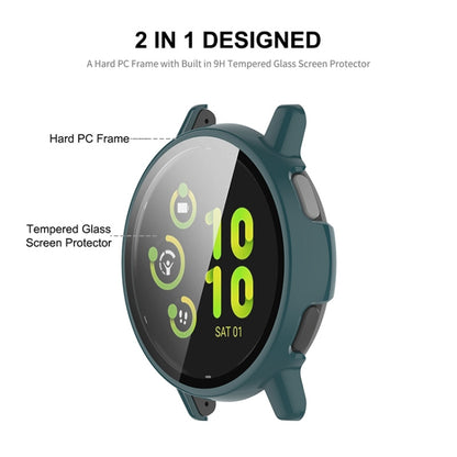 For Garmin Active 5 ENKAY Hat-Prince Full Coverage PC + Tempered Glass Film Integrated Watch Case(Transparent) - Watch Cases by ENKAY | Online Shopping UK | buy2fix