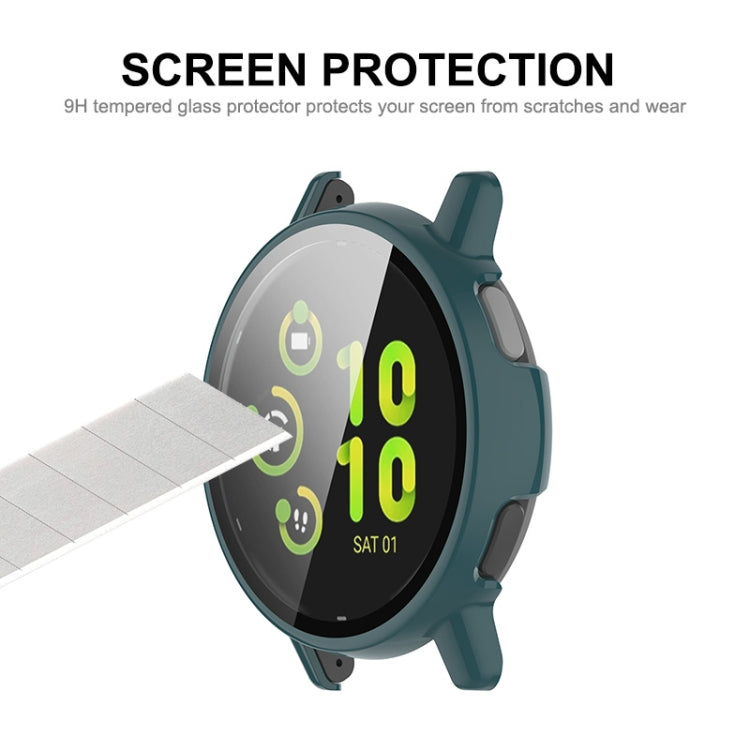 For Garmin Active 5 ENKAY Hat-Prince Full Coverage PC + Tempered Glass Film Integrated Watch Case(Transparent) - Watch Cases by ENKAY | Online Shopping UK | buy2fix