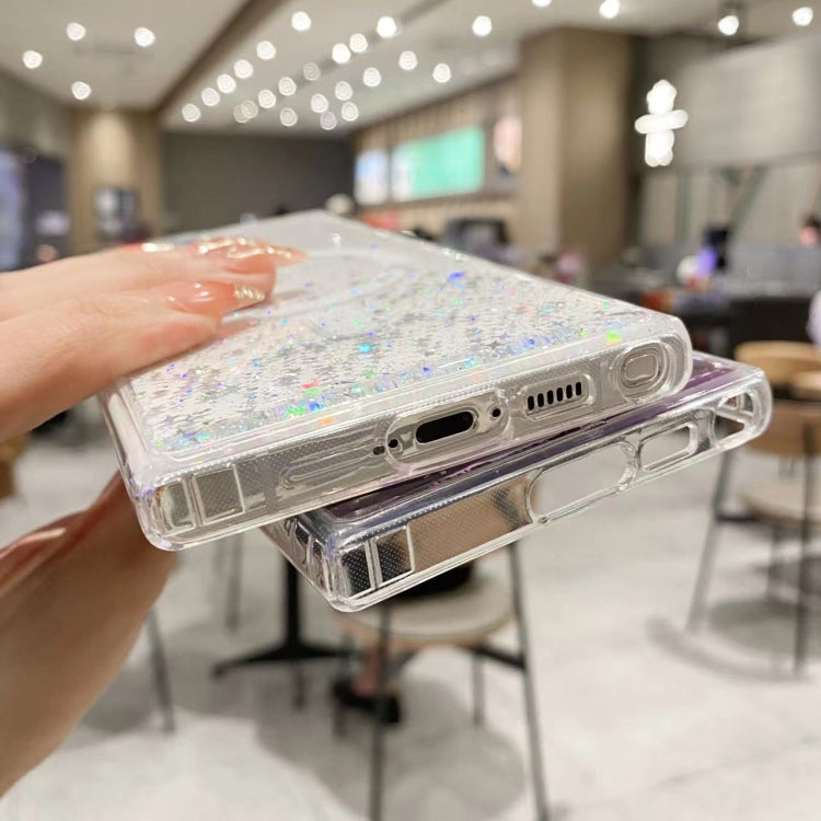 For Samsung Galaxy S24 Ultra 5G MagSafe Glitter Hybrid Clear TPU Phone Case(Green) - Galaxy S24 Ultra 5G Cases by buy2fix | Online Shopping UK | buy2fix