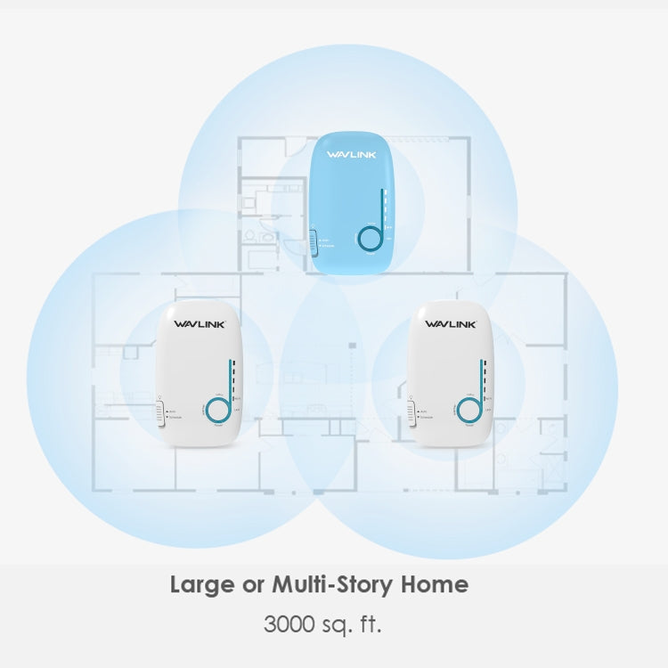 WAVLINK WN576K3 AC1200 Household WiFi Router Network Extender Dual Band Wireless Repeater, Plug:AU Plug - Wireless Routers by WAVLINK | Online Shopping UK | buy2fix