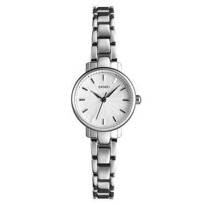 Skmei 1410 Lady Quartz Watch European and American Fashion Watch Business Leisure Steel Belt Lady Watch(Silver) - Alloy Watches by SKMEI | Online Shopping UK | buy2fix