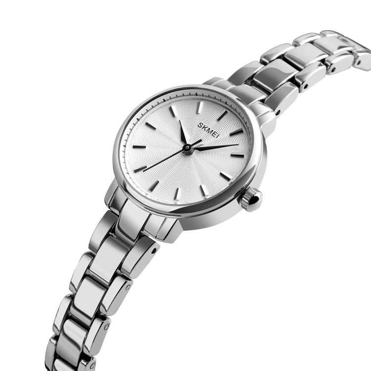 Skmei 1410 Lady Quartz Watch European and American Fashion Watch Business Leisure Steel Belt Lady Watch(Silver) - Alloy Watches by SKMEI | Online Shopping UK | buy2fix