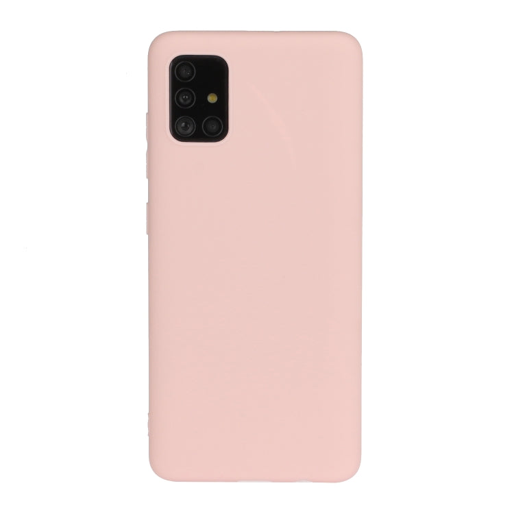 For Galaxy A51 Frosted Candy-Colored Ultra-thin TPU Phone Case(Pink) - Samsung Accessories by buy2fix | Online Shopping UK | buy2fix