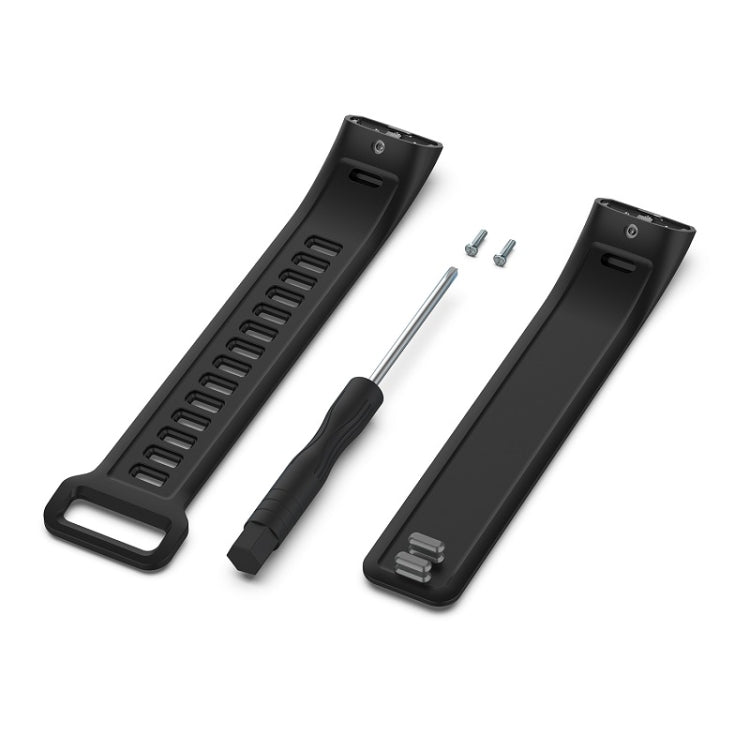For Huawei Band 2 Pro / Band 2 / ERS-B19 / ERS-B29 Sports Bracelet Silicone Watch Band(Black) - Smart Wear by buy2fix | Online Shopping UK | buy2fix