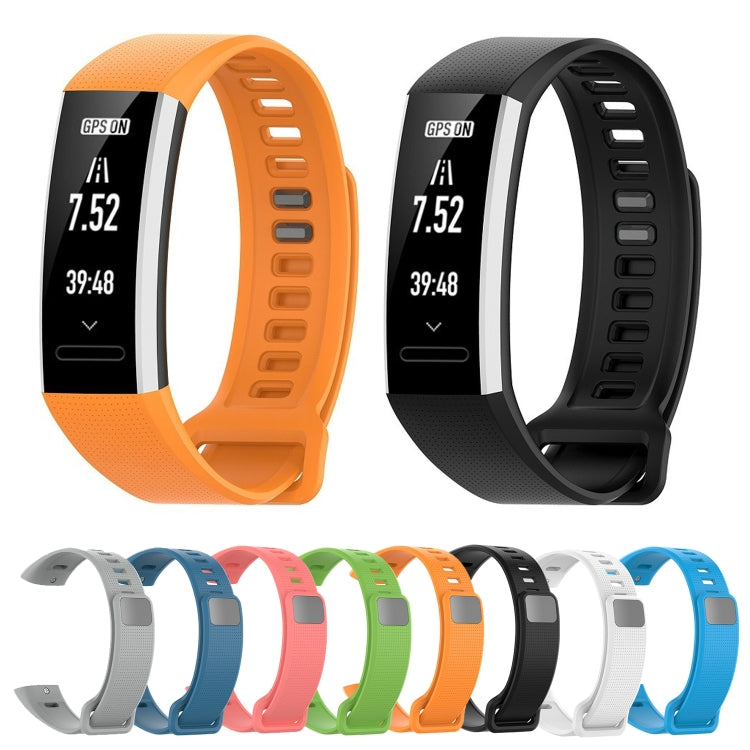 For Huawei Band 2 Pro / Band 2 / ERS-B19 / ERS-B29 Sports Bracelet Silicone Watch Band(Orange) - Smart Wear by buy2fix | Online Shopping UK | buy2fix