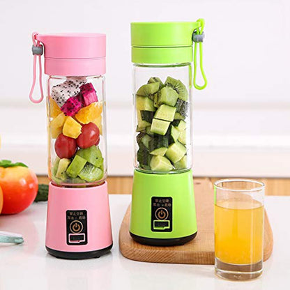 USB Rechargeable Electric Automatic Vegetable Fruit Citrus Orange Juice Maker Cup Mixer Bottle (380ML)(6 Blades Purple) - Home & Garden by buy2fix | Online Shopping UK | buy2fix