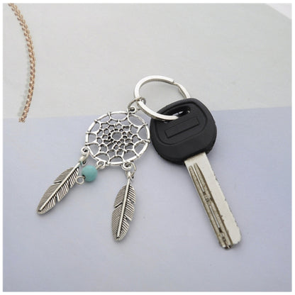 2 PCS Fashion Simple Dream Catcher Series Beads Keychain(Green) - Key Rings by buy2fix | Online Shopping UK | buy2fix