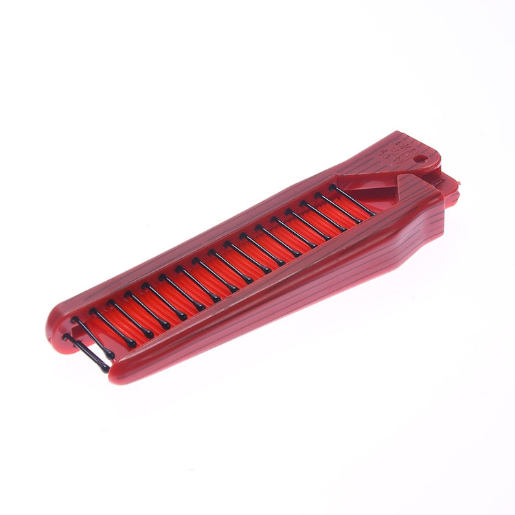 Portable Travel Folding Comb Anti-static Massage Comb(Rose Red) - Hair Trimmer by buy2fix | Online Shopping UK | buy2fix