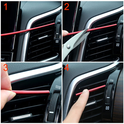 10 PCS Car Interior Mouldings Decorative Air Conditioning Outlet U-shaped Bright Strip Clip(Red) - Car Interior Mouldings by buy2fix | Online Shopping UK | buy2fix