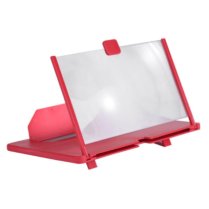 12 Inch Pull-Out Mobile Phone Screen Magnifier 3D Desktop Stand, Style:HD Model(Red) - Screen Magnifier by buy2fix | Online Shopping UK | buy2fix