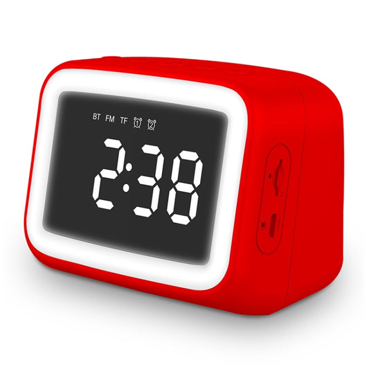 AEC BT-511 Mini LED HD Mirror Bluetooth Speaker, Support 32GB TF Card & 3.5mm AUX & Dual Alarm Clock & Real-time Temperature & Hands-free Calling(Red) - Mini Speaker by AEC | Online Shopping UK | buy2fix