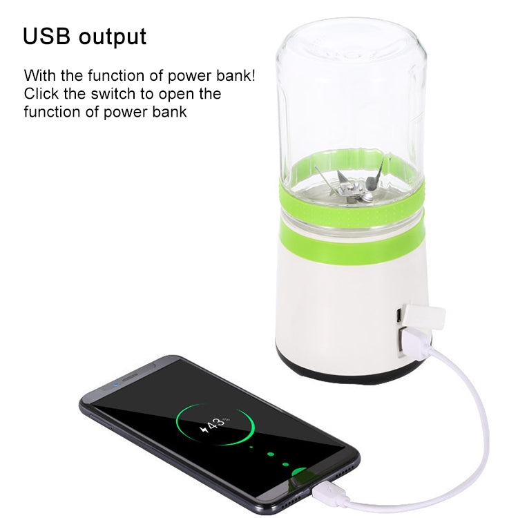 Six-leaf Electric USB Charging Portable Mini Fruit Juicer Juice Cup(Green) - Home & Garden by buy2fix | Online Shopping UK | buy2fix