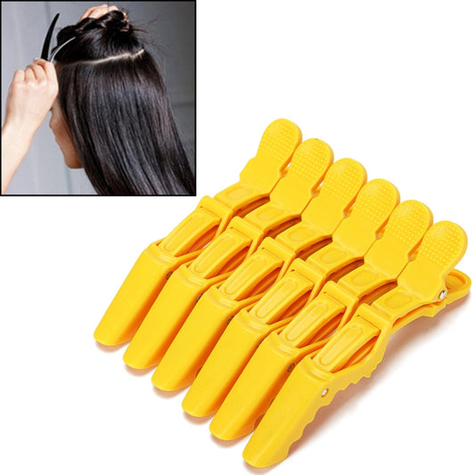 6 PCS Hair Not Easy to Slip off Hair Salon Barber Shop Style Partition Special Clip Hair Tools(Yellow) - Hair Trimmer by buy2fix | Online Shopping UK | buy2fix