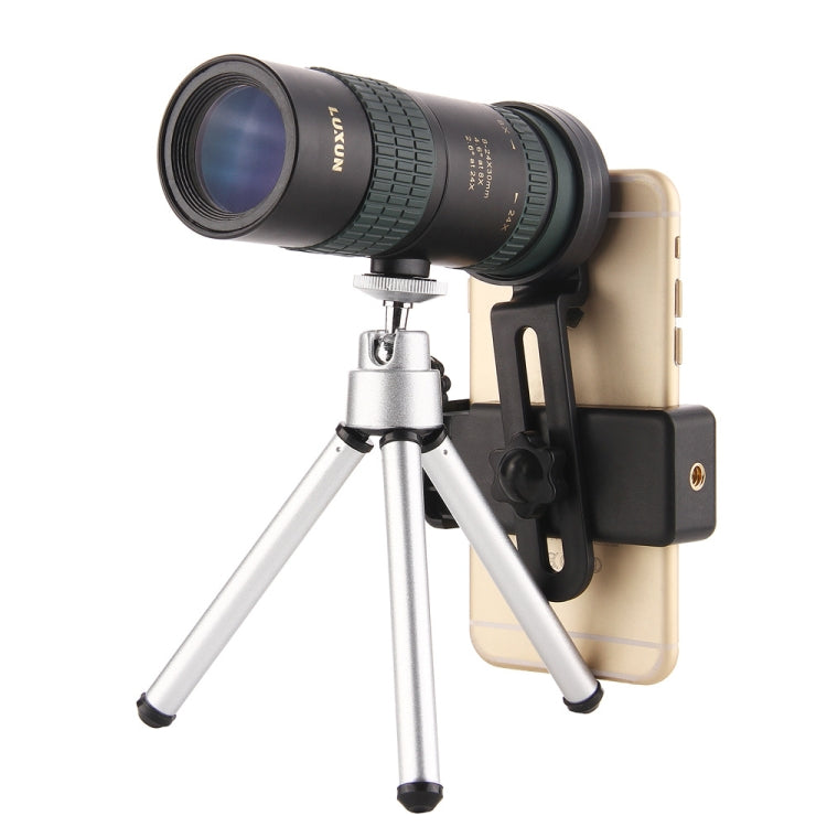 LUXUN 8-24X30 Shimmer Night Vision Single-Cylinder Variation Telescope with Phone Clip & Tripod - Telescope & Microscope by buy2fix | Online Shopping UK | buy2fix