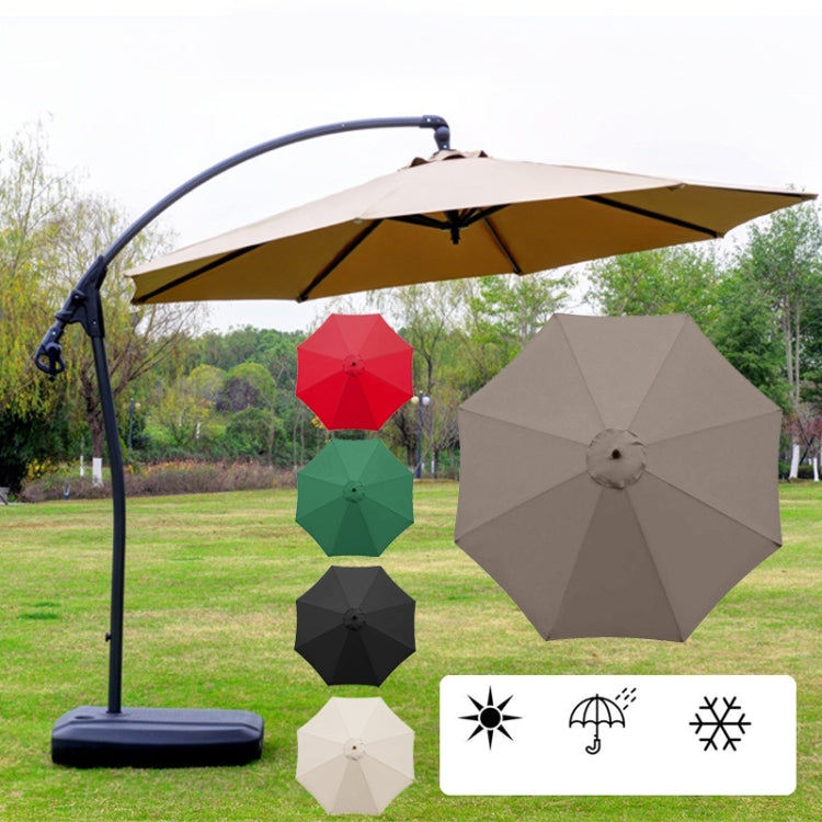 Polyester Parasol Replacement Cloth Round Garden Umbrella Cover, Size: 3m 8 Ribs(Khaki) - Outdoor & Sports by null | Online Shopping UK | buy2fix