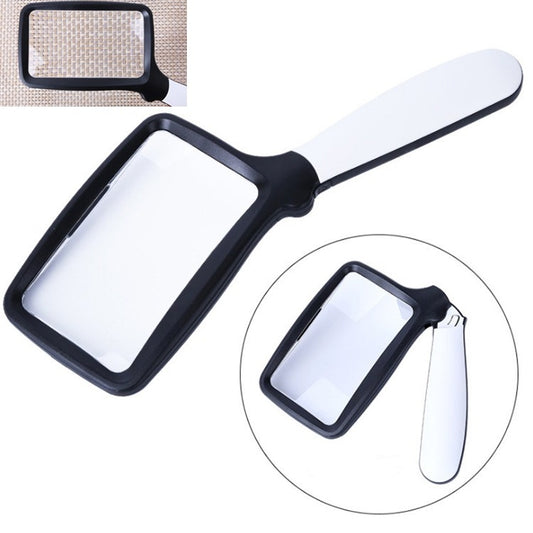 2X Handheld Folding Five LED Lights For Elderly People Reading Newspapers HD Acrylic Optical Lens Magnifying Glass - Consumer Electronics by buy2fix | Online Shopping UK | buy2fix