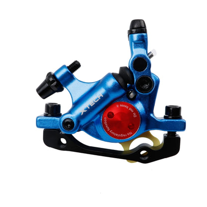 ZOOM HB100 Mountain Bike Hydraulic Brake Caliper Folding Bike Cable Pull Hydraulic Disc Brake Caliper, Style:Front(Blue) - Bicycle Brake Parts by Zoom | Online Shopping UK | buy2fix