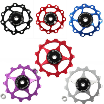 4 PCS MEROCA Metal Bearings Mountain Bike Road Bike Rear Derailleur Guide Wheel 11T/13T Guide Wheel, Specification:11T, Color:Black - Outdoor & Sports by MEROCA | Online Shopping UK | buy2fix