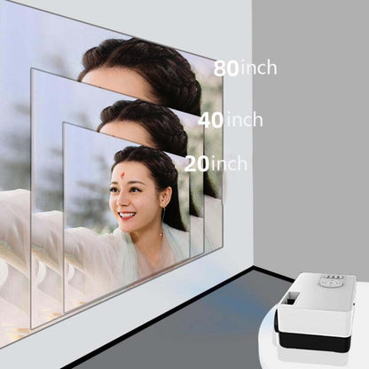 S261/J16 Home Mini HD 1080P Portable LED Projector, Support TF Card / AV / U Disk, Plug Specification:EU Plug(White Black) - Consumer Electronics by buy2fix | Online Shopping UK | buy2fix