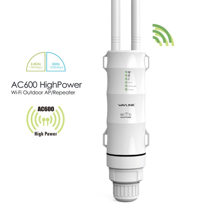 WAVLINK AC600 AP 2.4G/5G Dual Frequency Outdoor High Power Repeater, Plug Type:EU Plug - Wireless Routers by buy2fix | Online Shopping UK | buy2fix