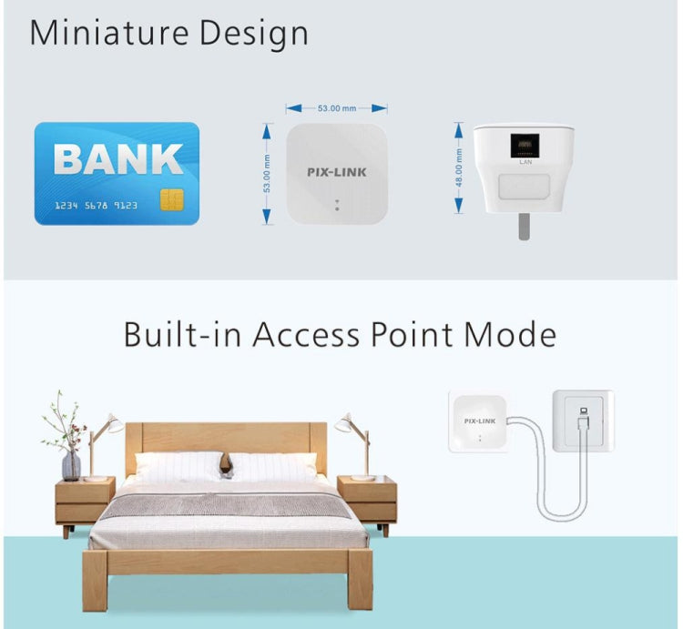 PIXLINK WR12 300Mbps WIFI Signal Amplification Enhanced Repeater, Plug Type:EU Plug - Computer & Networking by PIXLINK | Online Shopping UK | buy2fix