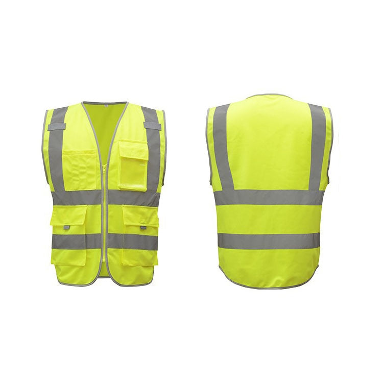 Multi-pockets Safety Vest Reflective Workwear Clothing, Size:XL-Chest 124cm(Yellow) - Reflective Safety Clothing by buy2fix | Online Shopping UK | buy2fix