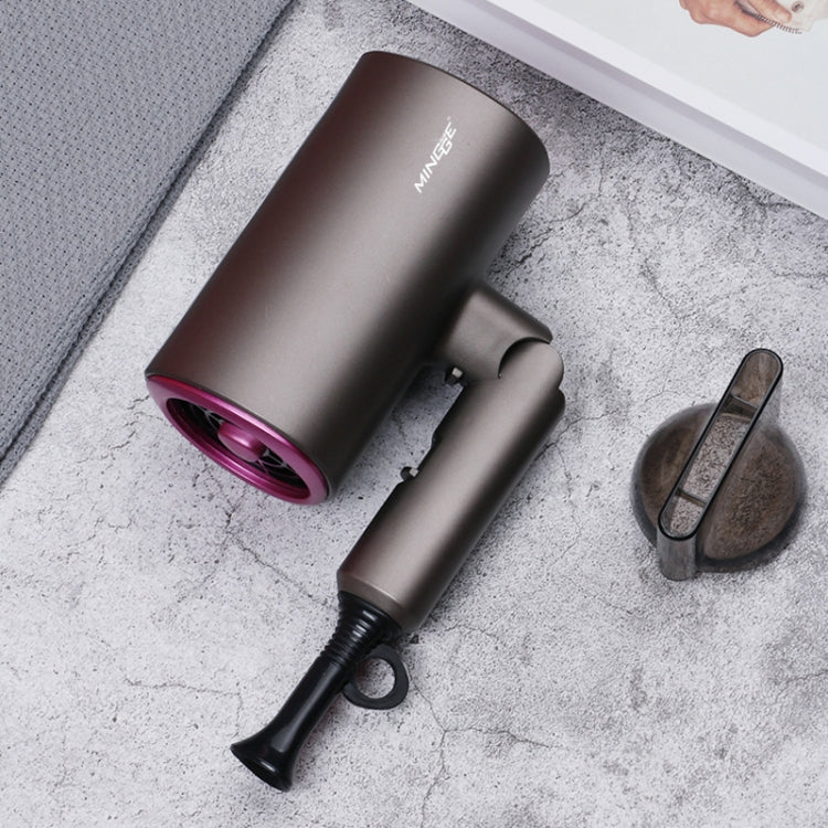 Mingge T1 T Style 1800W High-power Cold Hot Air Wind Fast Drying Folding Hair Dryer, Plug Type:EU Plug(Gray) - Home & Garden by buy2fix | Online Shopping UK | buy2fix