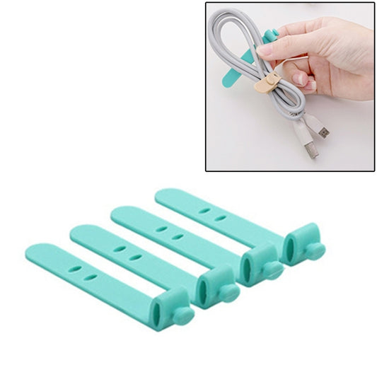 4 PCS Solid Color Cable Winder Organizer Holder Line Fixer Winder(Green) - Home & Garden by buy2fix | Online Shopping UK | buy2fix