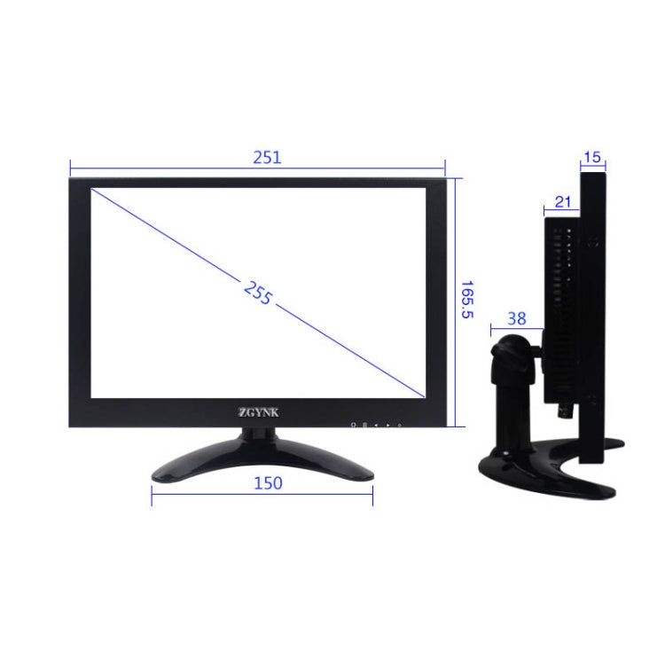 ZGYNK B1042 Portable High-Definition Metal Computer Monitor Display, Size:10.1 inch VGA AV HDMI BNC - Computer & Networking by ZGYNK | Online Shopping UK | buy2fix