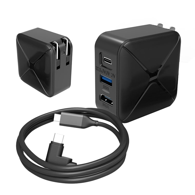 Multi-Function Projection And Charging AC Adapter Base Support Android/PC/Lite For Switch, Specifications:Black+UK Plug - Toys & Hobbies by buy2fix | Online Shopping UK | buy2fix