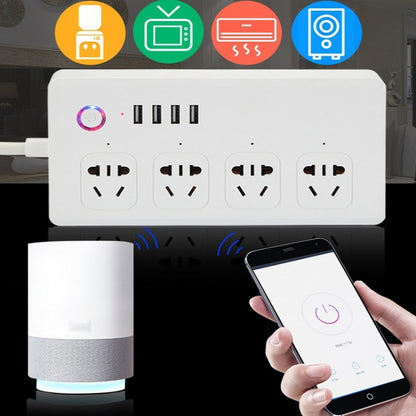 Home Office Wifi Mobile Phone Remote Control Timer Switch Voice Control Power Strip, Line length: 1.5m(UK Plug) - Consumer Electronics by buy2fix | Online Shopping UK | buy2fix