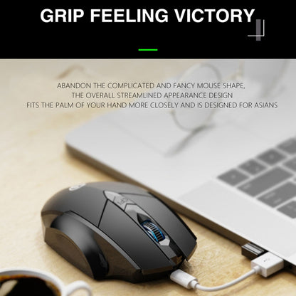 Inphic PM6 6 Keys 1000/1200/1600 DPI Home Gaming Wireless Mechanical Mouse, Colour: Black Wireless Charging Silent Version - Wireless Mice by Inphic | Online Shopping UK | buy2fix