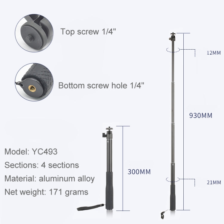 YC493 Extension Rod Stabilizer Dedicated Selfie Extension Rod for Feiyu G5 / SPG / WG2 Gimbal, DJI Osmo Pocket / Pocket 2 - DJI & GoPro Accessories by buy2fix | Online Shopping UK | buy2fix