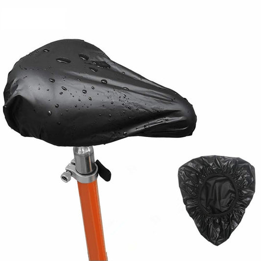10 PCS Bicycle Saddle Waterproof Cover Bicycle Seat PVC Waterproof Seat Cover Hot Pressed Rain Cover, Size: Large(Black) - Outdoor & Sports by buy2fix | Online Shopping UK | buy2fix