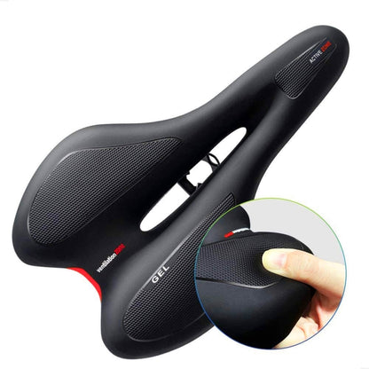 Silicone Bicycle Seat GEL Mountain Bike Saddle Bicycle Seat Saddle(Black Red) - Outdoor & Sports by buy2fix | Online Shopping UK | buy2fix