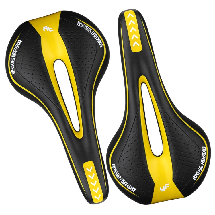 YAFEE YF-1018 Mountain Bike Saddle Bicycle Riding Saddle Bicycle Saddle(Black Yellow) - Outdoor & Sports by YAFEE | Online Shopping UK | buy2fix