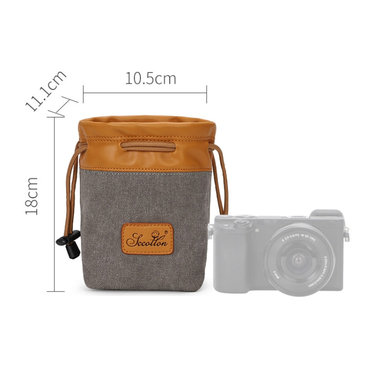 S.C.COTTON Liner Bag Waterproof Digital Protection Portable SLR Lens Bag Micro Single Camera Bag Photography Bag, Colour: Gray S - Camera Accessories by buy2fix | Online Shopping UK | buy2fix