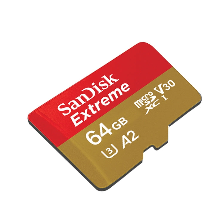 SanDisk U3 High-Speed Micro SD Card  TF Card Memory Card for GoPro Sports Camera, Drone, Monitoring 64GB(A2), Colour: Gold Card - Micro SD Card by SanDisk | Online Shopping UK | buy2fix