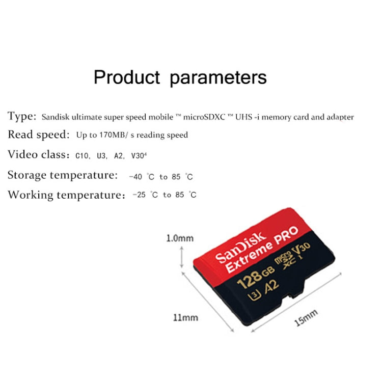 SanDisk U3 High-Speed Micro SD Card  TF Card Memory Card for GoPro Sports Camera, Drone, Monitoring 64GB(A2), Colour: Gold Card - Micro SD Card by SanDisk | Online Shopping UK | buy2fix