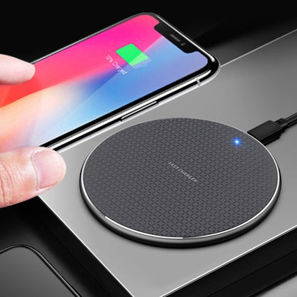 K8 10W Universal Aluminum Alloy Mobile Phone Wireless Charger, Specification:with 1m Cable(Black) - Wireless Charger by buy2fix | Online Shopping UK | buy2fix