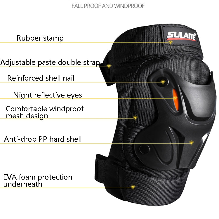 SULAITE Motorcycle Riding Equipment Protective Gear Off-Road Riding Anti-Fall Protector, Specification: Knee Pads - Protective Gear by SULAITE | Online Shopping UK | buy2fix