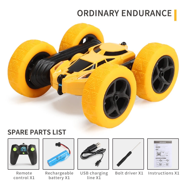 1:24 Double-Sided Stunt Car Rotating Tumbling And Twisting Stunt Car RC Climbing Children Remote Control Car(Golden) - RC Cars by buy2fix | Online Shopping UK | buy2fix