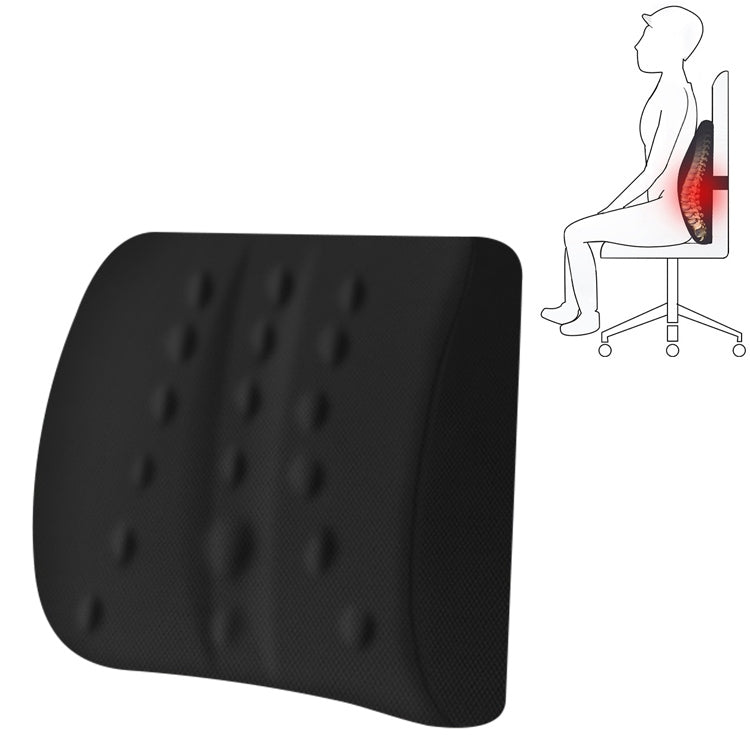 Lumbar Cushion Office Maternity Seat Cushion Car Lumbar Memory Foam Lumbar Pillow,Style: Standard (Black) - Cushions & Pillows by buy2fix | Online Shopping UK | buy2fix