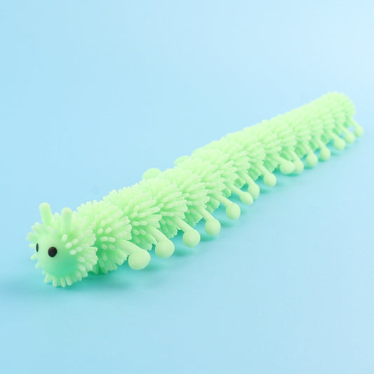 12 PCS Children Soft Rubber 16-Section Caterpillar Stretch Decompression Toy(Green) - Squeeze Toys by buy2fix | Online Shopping UK | buy2fix