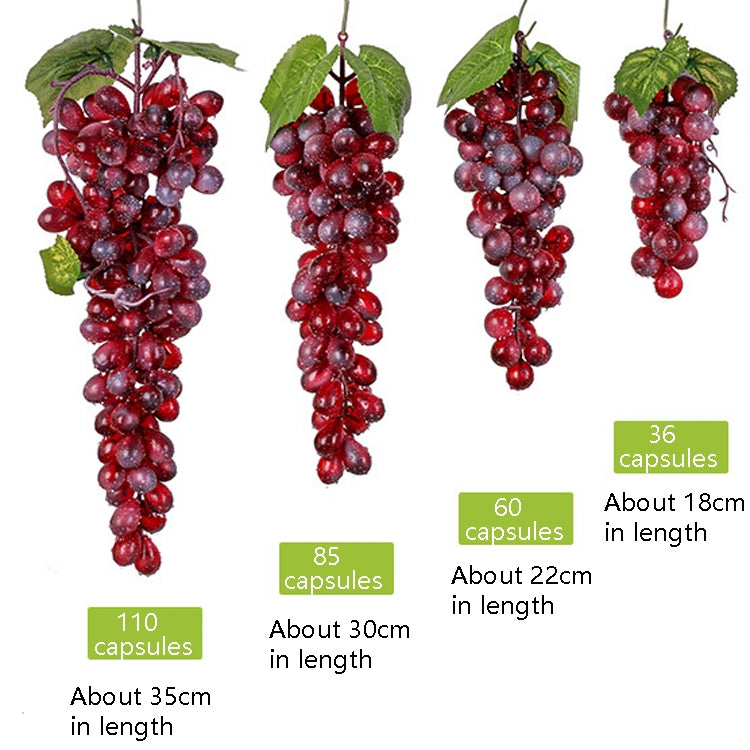 2 Bunches 85 Green Grapes  Simulation Fruit Simulation Grapes PVC with Cream Grape Shoot Props - Camera Accessories by buy2fix | Online Shopping UK | buy2fix